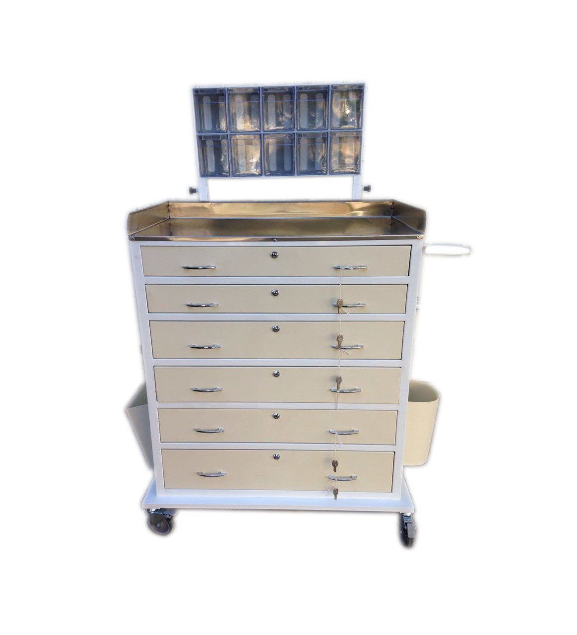 Altı Çekmeceli İlaç Arabası İlaç Kutulu - Medikaltec Altı Çekmeceli İlaç Arabası İlaç Kutulu