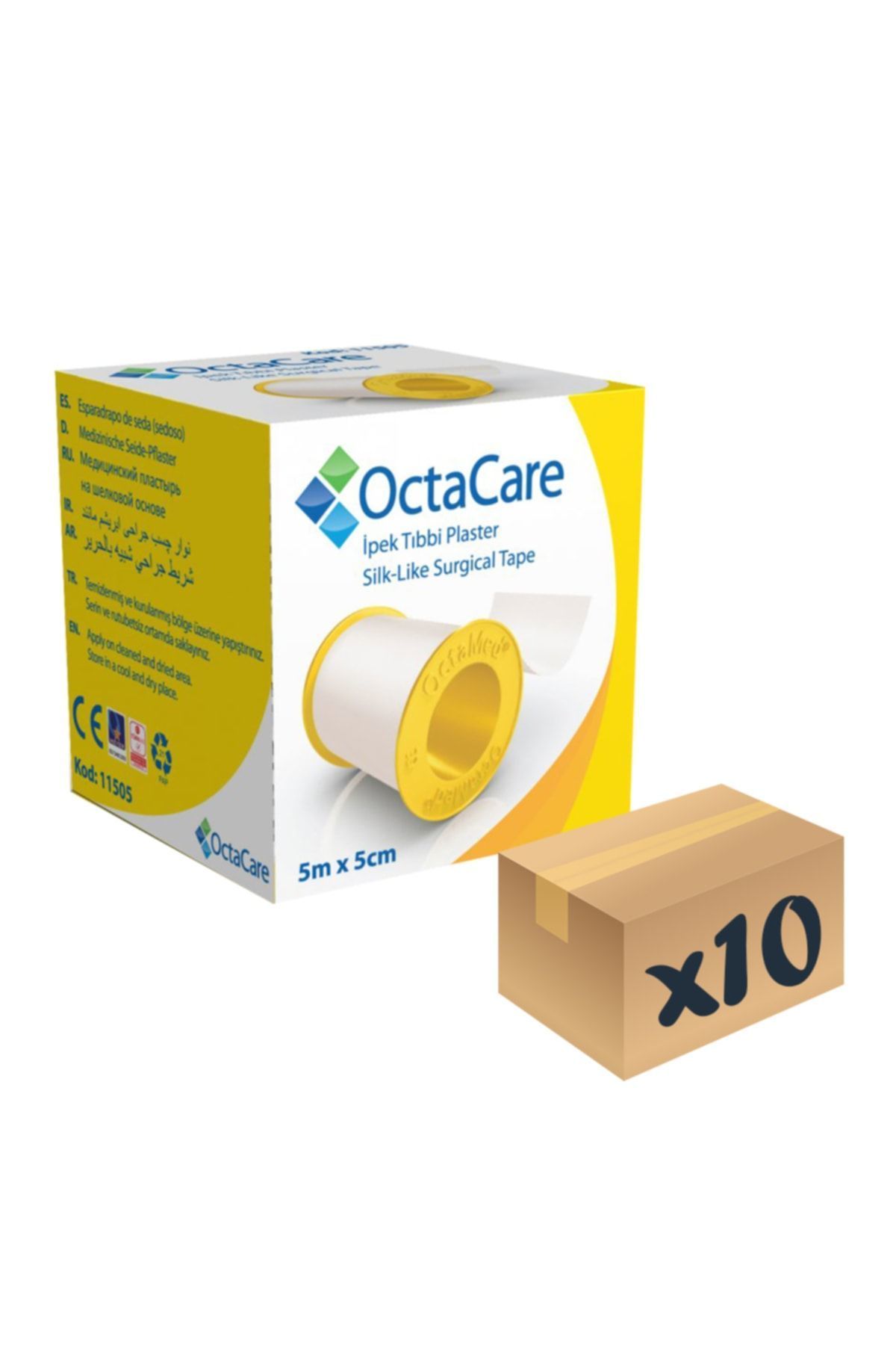 Medikaltec Ipek Tıbbi Plaster 10 Adet 5m X 5cm Medikaltec2213 - Görsel 1 (Ön görünüm)