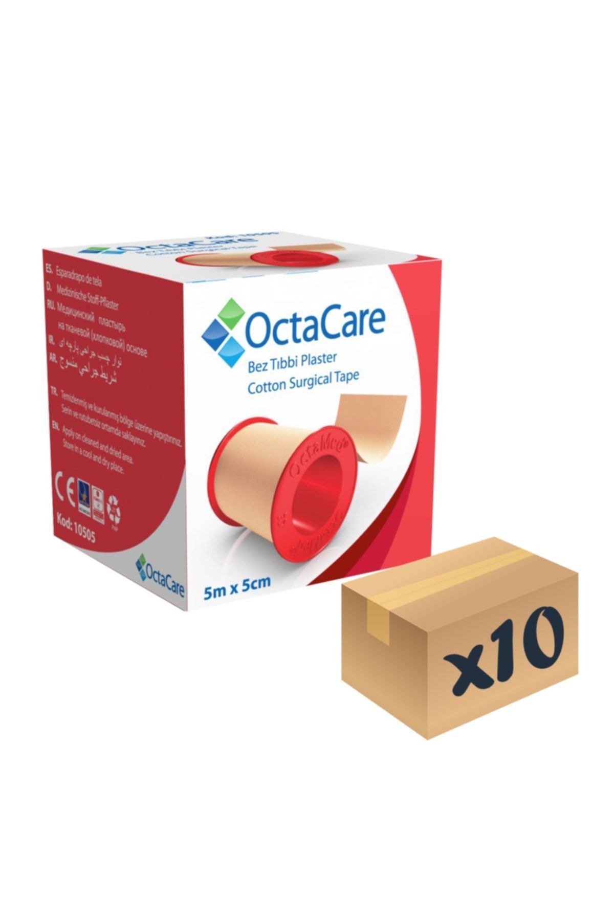 Medikaltec Bez Tıbbi Plaster 10 Adet 5m X 5cm Medikaltec2214 - Görsel 1 (Ön görünüm)