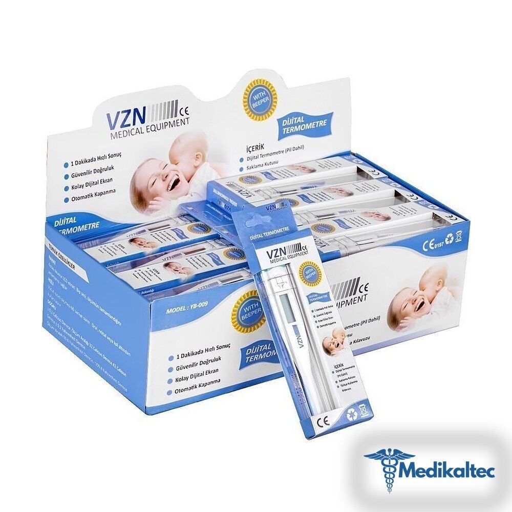 Medikaltec Vzn Yb009 Beden Derecesi/kalem Tipi Termometre/dijital Ateş Ölçer Medikaltec4219 - Görsel 1 (Ön görünüm)