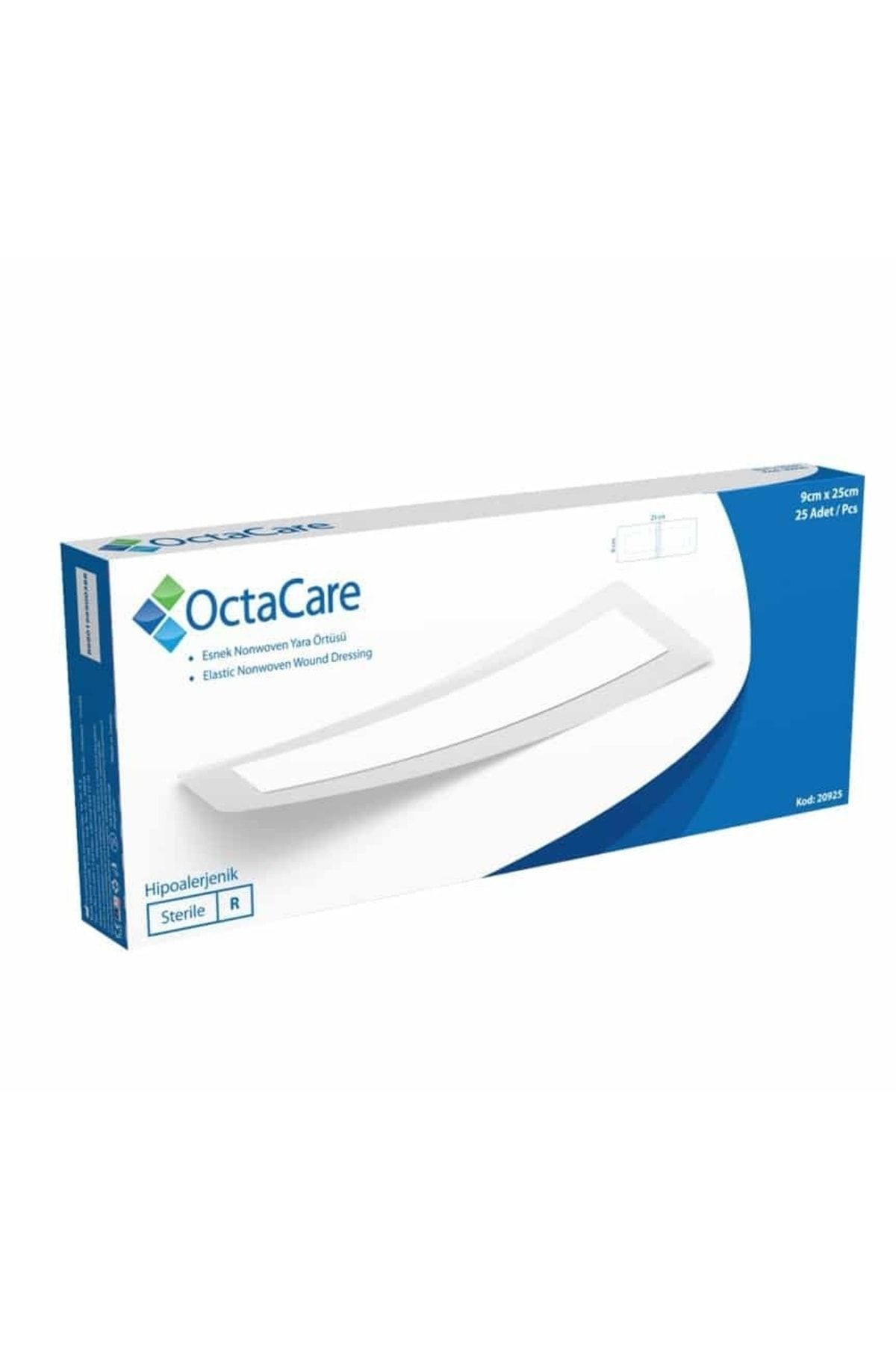 Medikaltec Nonwoven Steril Pedli Esnek Yara Örtüsü 9cm X 25cm Tekli Steril Paket 25'li Kutu Medikaltec2221 - Görsel 1 (Ön…