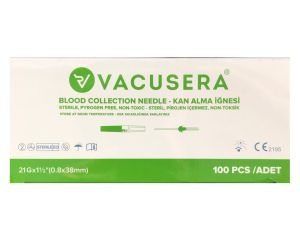 Vakumlu Vacusera Yeşil İğne Ucu Yeşil 21 - Medikaltec Vakumlu Vacusera Yeşil İğne Ucu Yeşil 21g 100adet Medikaltec8880 …