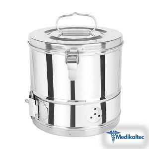 Medikaltec 304 Kalite Paslanmaz Çelik Tromel 19 x 19 cm Medikaltec1229 - Görsel 1 (Ön görünüm)