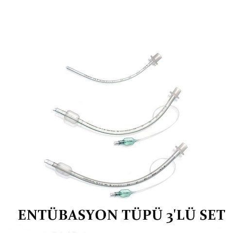 Medikaltec Entübasyon Tüpü 3'Lü Set Endotrakeal Tüp Balonlu