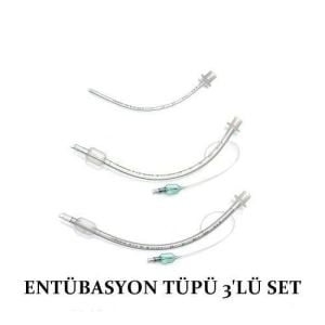 Medikaltec Entübasyon Tüpü 3'Lü Set Endotrakeal Tüp Balonlu