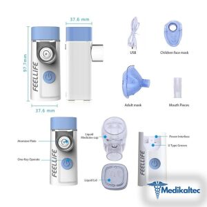 Medikaltec Air Pro 3 El Tipi Mini Mobil Şarjlı Sessiz Mesh Nebülizatör - Görsel 2