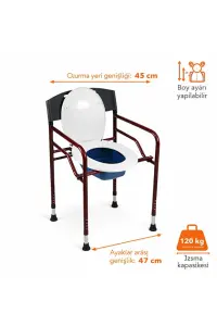 Medikaltec Hasta WC Sandalyesi dış görünüm