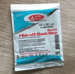 Steril Hidrofil Gazlı Bez 30 x 80 cm 500 - Medikaltec Steril Hidrofil Gazlı Bez x cm Adet Medikaltec8934 - Görsel 1 (Ön…