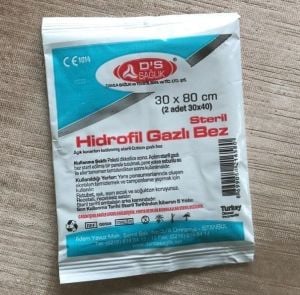 Medikaltec Steril Hidrofil Gazlı Bez 30 x 80 cm 500 Adet - Görsel 1