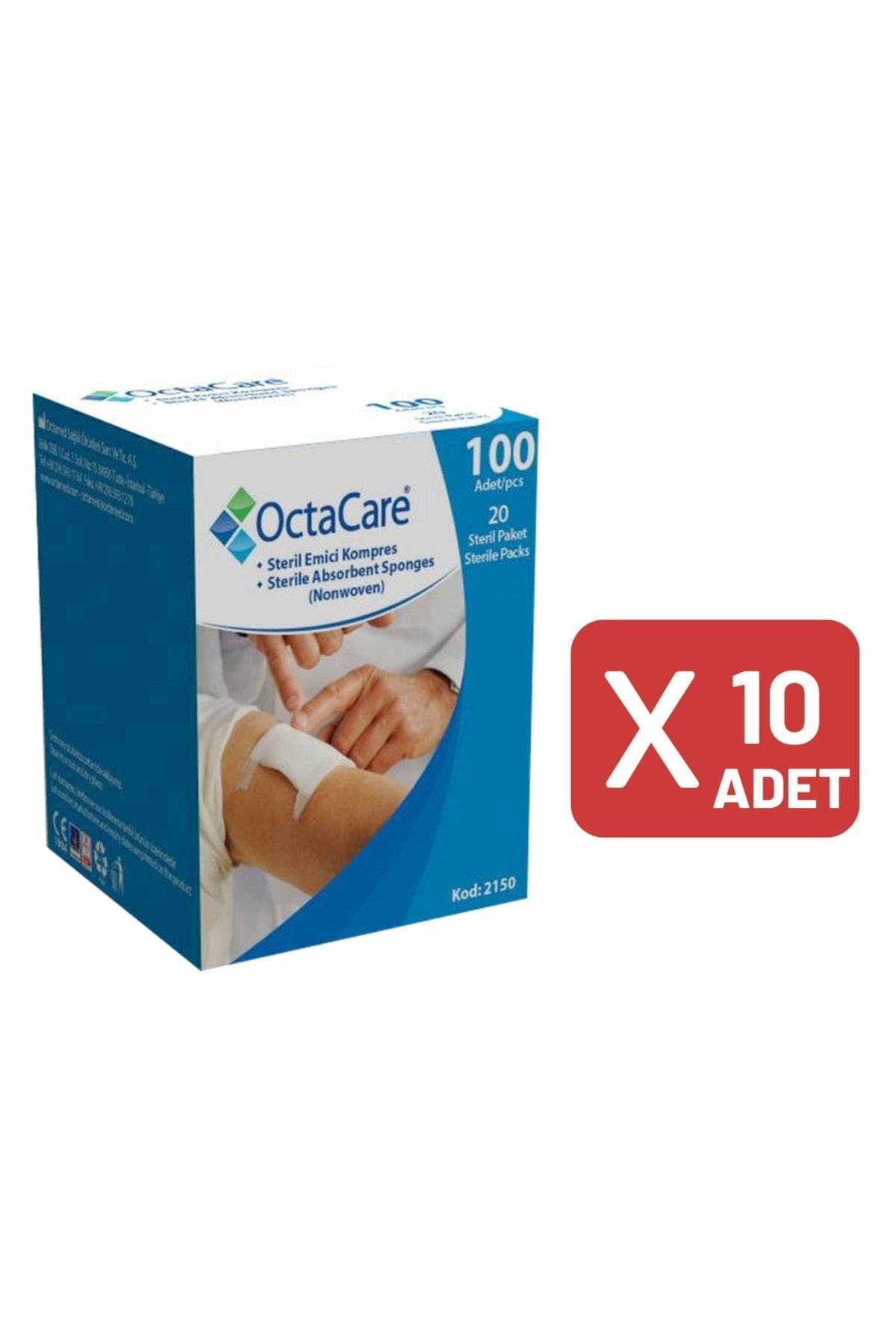 Medikaltec Steril Emici Kompres 20 Paket 100'lü - 10 Kutu 1000 Adet Medikaltec2293 - Görsel 1 (Ön görünüm)