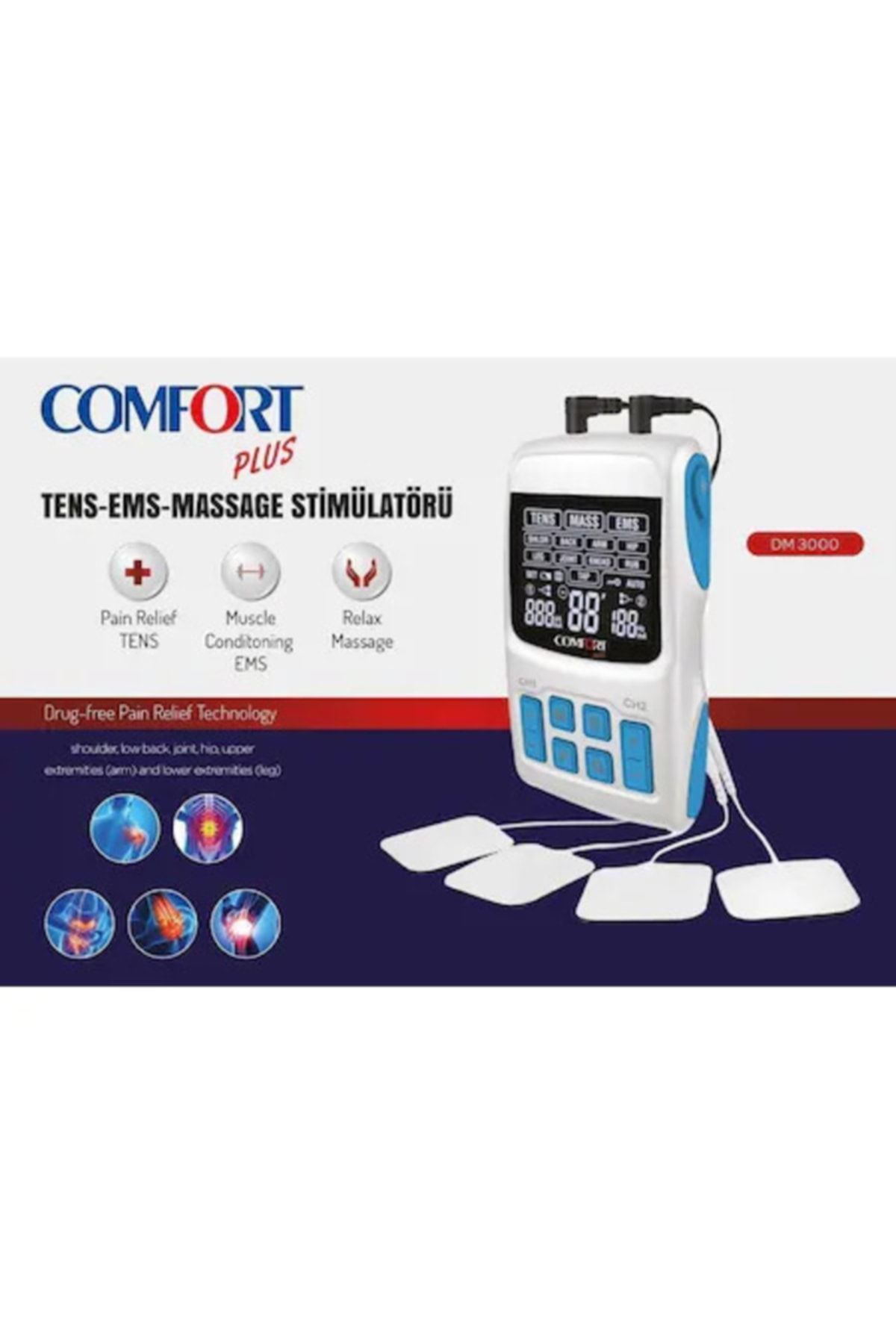 Medikaltec Comfort Dm 3000 Dijital Masaj/ems/tens Cihazı Aleti Medikaltec4298 - Görsel 1 (Ön görünüm)
