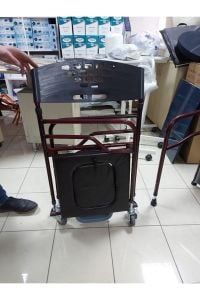 Medikaltec Tekerlekli Tuvaletli Hasta Sandalyesi Medikaltec3308 - Görsel 3 (Ön görünüm)