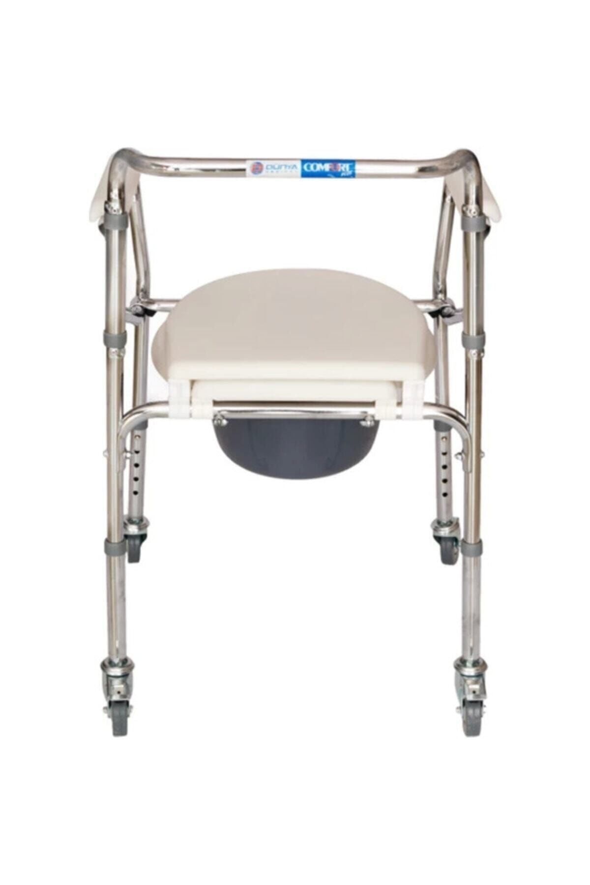 Medikaltec Tekerlekli Kovalı Tuvalet Sandalyesi Medikaltec4309 - Görsel 1 (Ön görünüm)