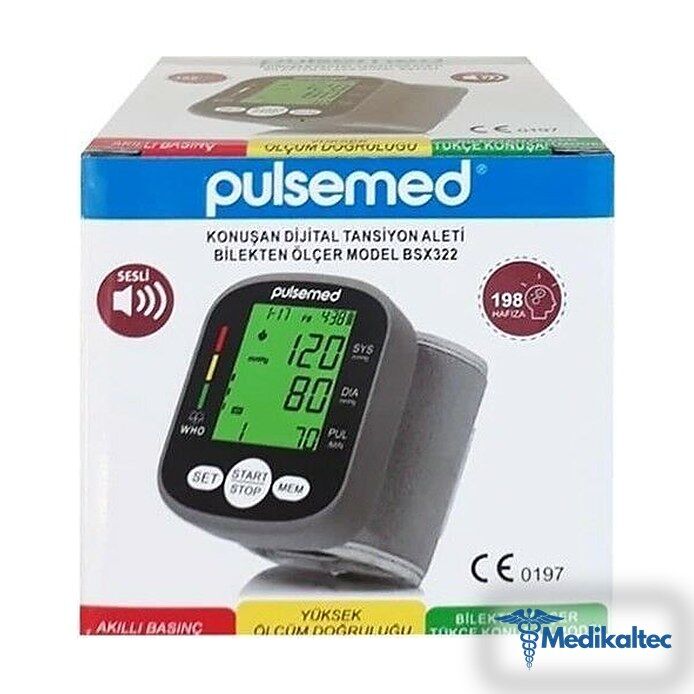 Medikaltec Konuşan Bilekten Dijital Tansiyon Aleti BSX322 Medikaltec1305 - Görsel 1 (Ön görünüm)