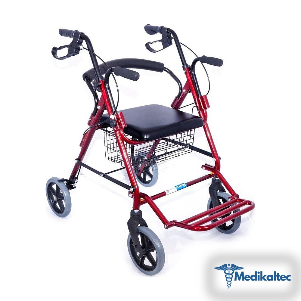 Medikaltec 9146 Ayak Pedallı Alüminyum Rolatör (Tekerlekli Sandalye Gibi Kullanma İmkanı) - Görsel 1