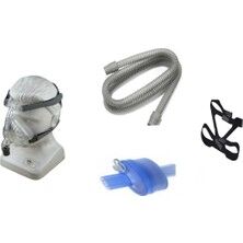 Full Set Cpap bpap Maskefull Face Maske ağız Burun Maske  Hortum  Filtre ve Bağcık