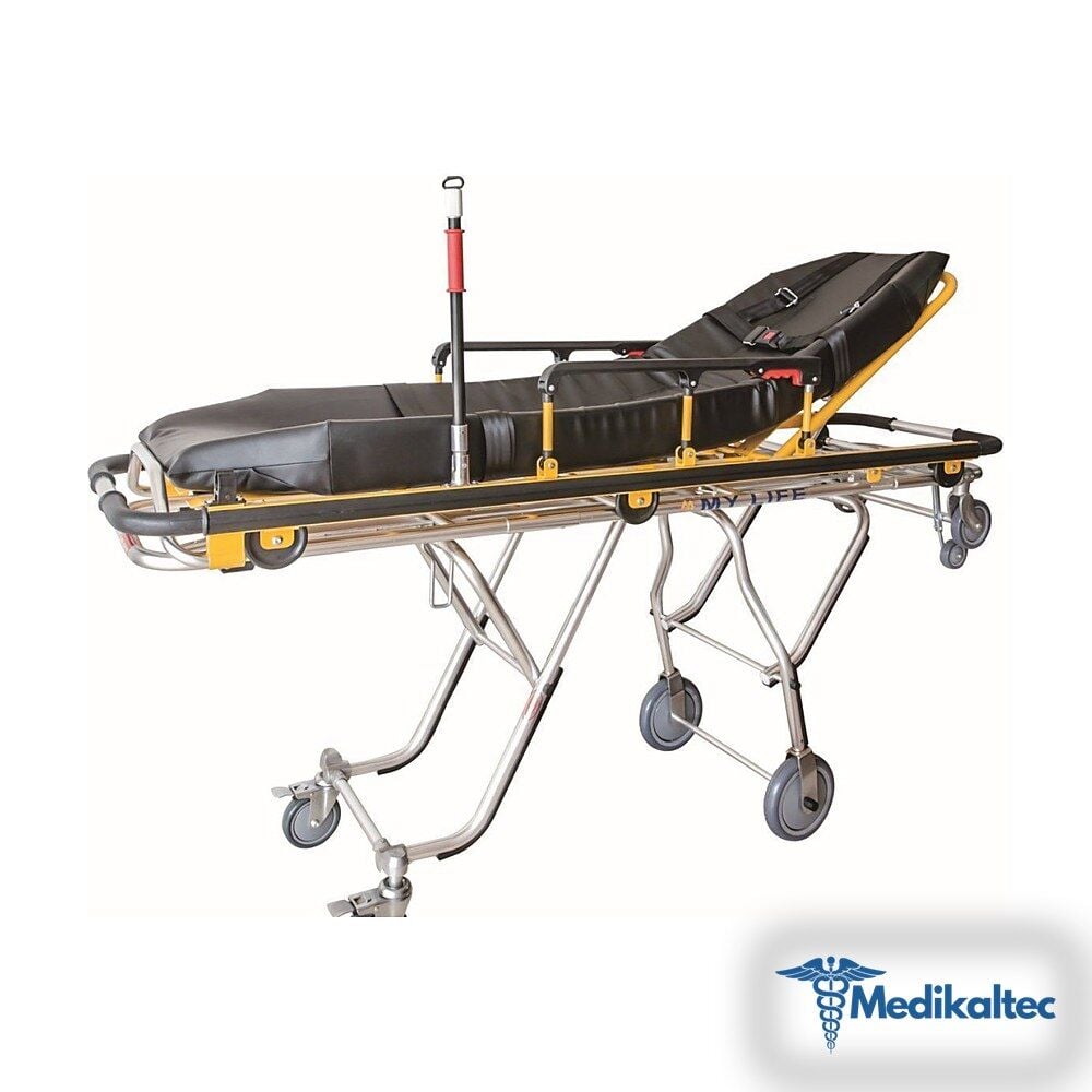Comfort Plus Ambulans Sedyesi Siyah Döşe - Medikaltec Ambulans Sedyesi Siyah Döşemeli Medikaltec7930 - Görsel 1 (Ön görünüm)
