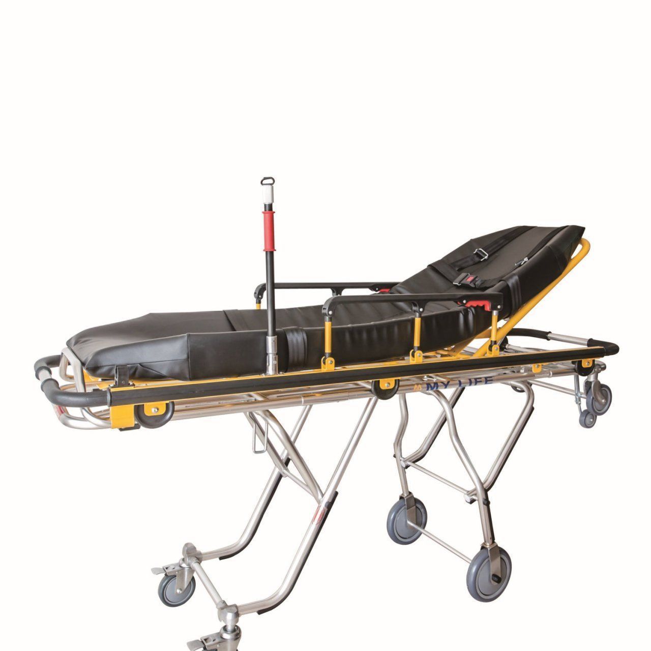 Comfort Plus Ambulans Sedyesi Siyah Döşe - Medikaltec Ambulans Sedyesi Siyah Döşemeli Medikaltec7930 - Görsel 1 (Ön görünüm)