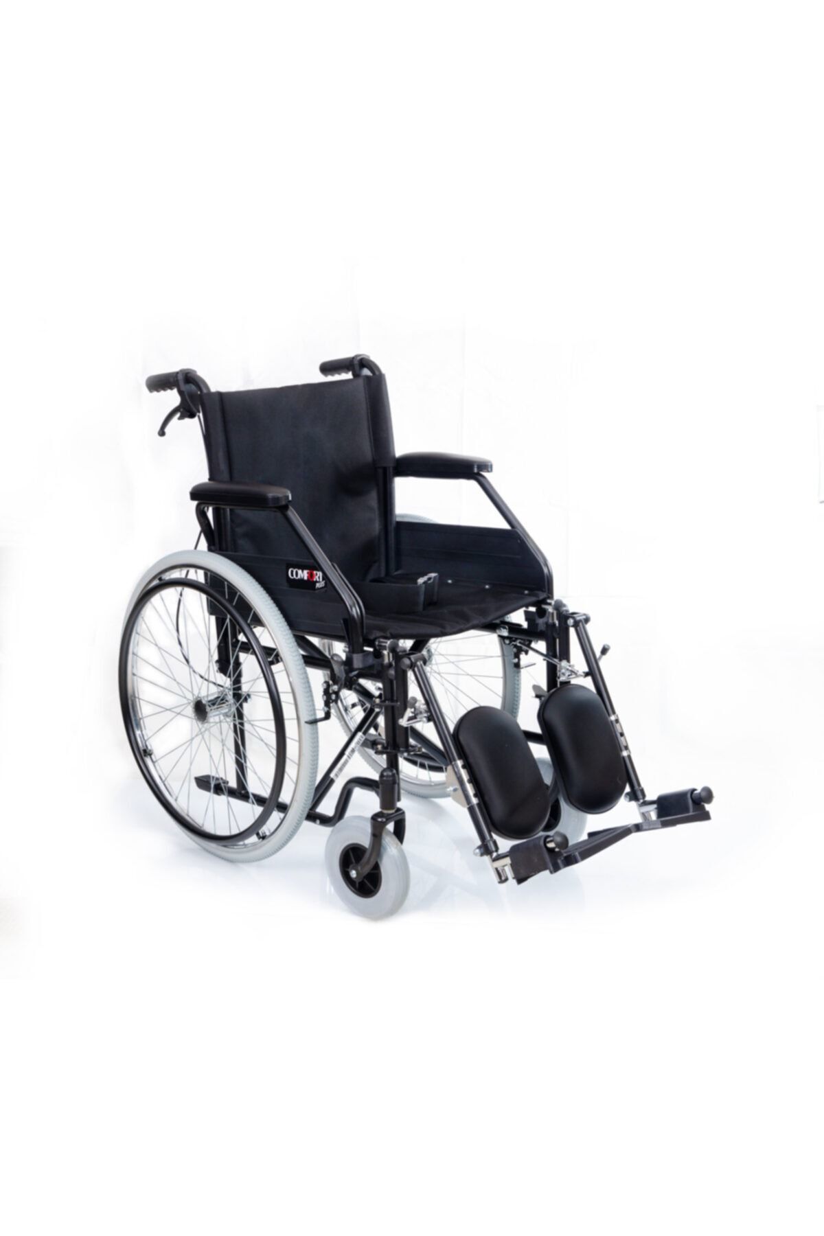 Medikaltec 303 50cm Standart Manuel Tekerlekli Sandalye Özellikli Baldır Destekli Medikaltec4366 - Görsel 1 (Ön görünüm)