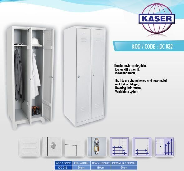 Medikaltec Metal Soyunma Dolabı Medikaltec5385 - Görsel 1 (Ön görünüm)