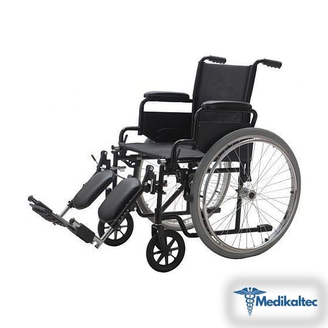 Medikaltec Ayak Kalkar Yan Kol Çıkar Katlanır Çelik Tekerlekli Sandalye - Görsel 1