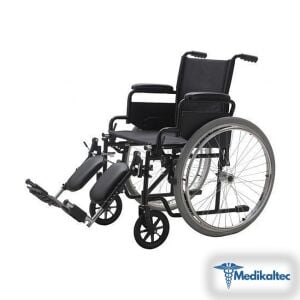 Medikaltec Ayak Kalkar Yan Kol Çıkar Katlanır Çelik Tekerlekli Sandalye - Görsel 1