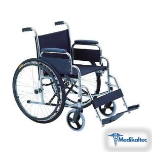 Medikaltec Ayak Kalkar Yan Kol Çıkar Katlanır Çelik Tekerlekli Sandalye - Görsel 3