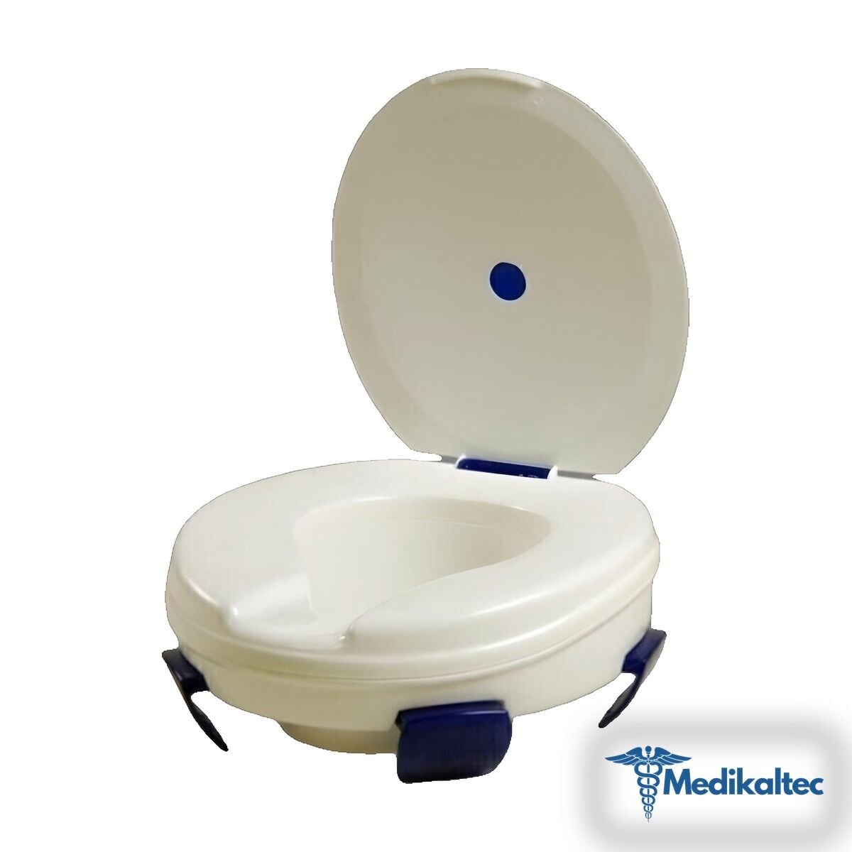 Medikaltec Klozet Yükselticisi Wc - Kapaklı - Taharet Musluklu Medikaltec2381 - Görsel 1 (Ön görünüm)
