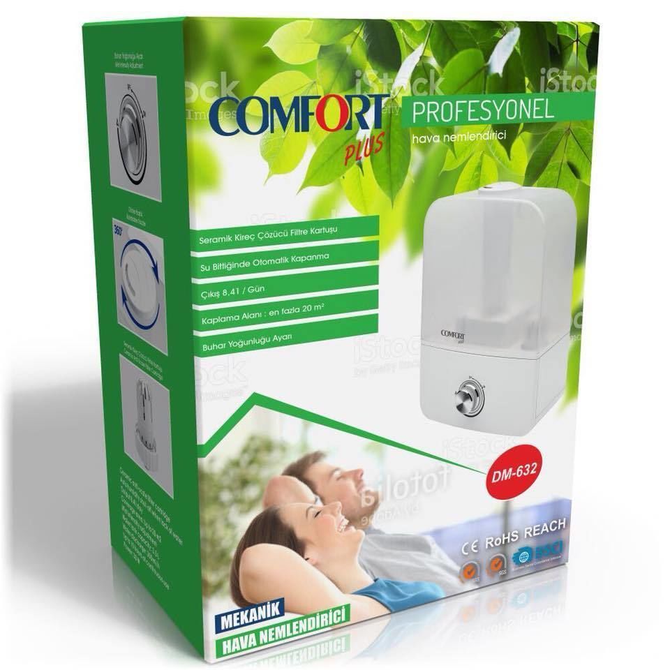 Comfort Plus DM-632 Oda Nemlendirici Ult - onic Soğuk Buhar Cihazı Medikaltec7960 - Görsel 1 (Ön görünüm)