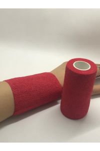 Medikaltec Dymec Kendinden Yapışkanlı Bandaj Kırmızı Ebat: 10cm X 4.5m 4'lü