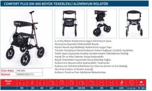 Medikaltec  -800 Büyük Tekerlekli Alüminyum Rolatör