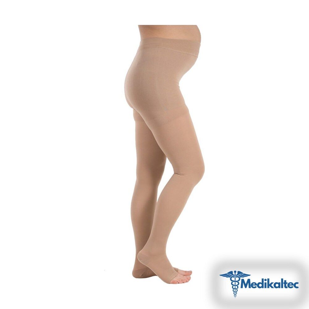 Medikaltec Ccl2 Külotlu Burnu Açık Hamile Varis Çorabı (Bej) Medikaltec3415 - Görsel 1 (Ön görünüm)