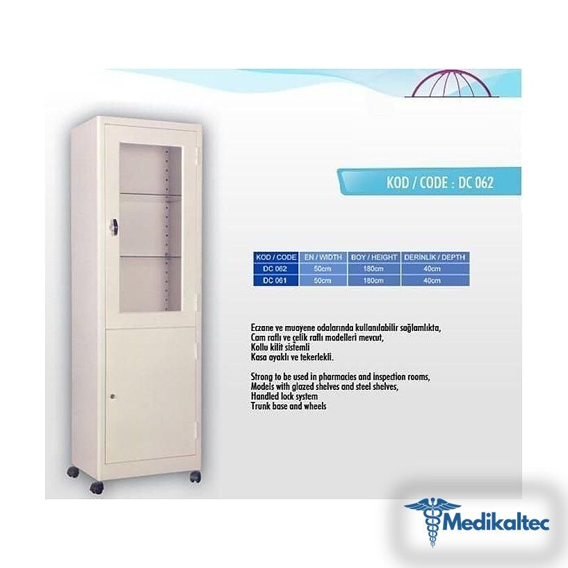 Medikaltec Tek Kapılı Ecza Dolabı Medikaltec5442 - Görsel 1 (Ön görünüm)