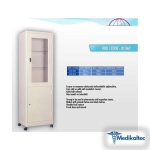 Medikaltec Tek Kapılı Ecza Dolabı Medikaltec5442 - Görsel 1 (Ön görünüm)