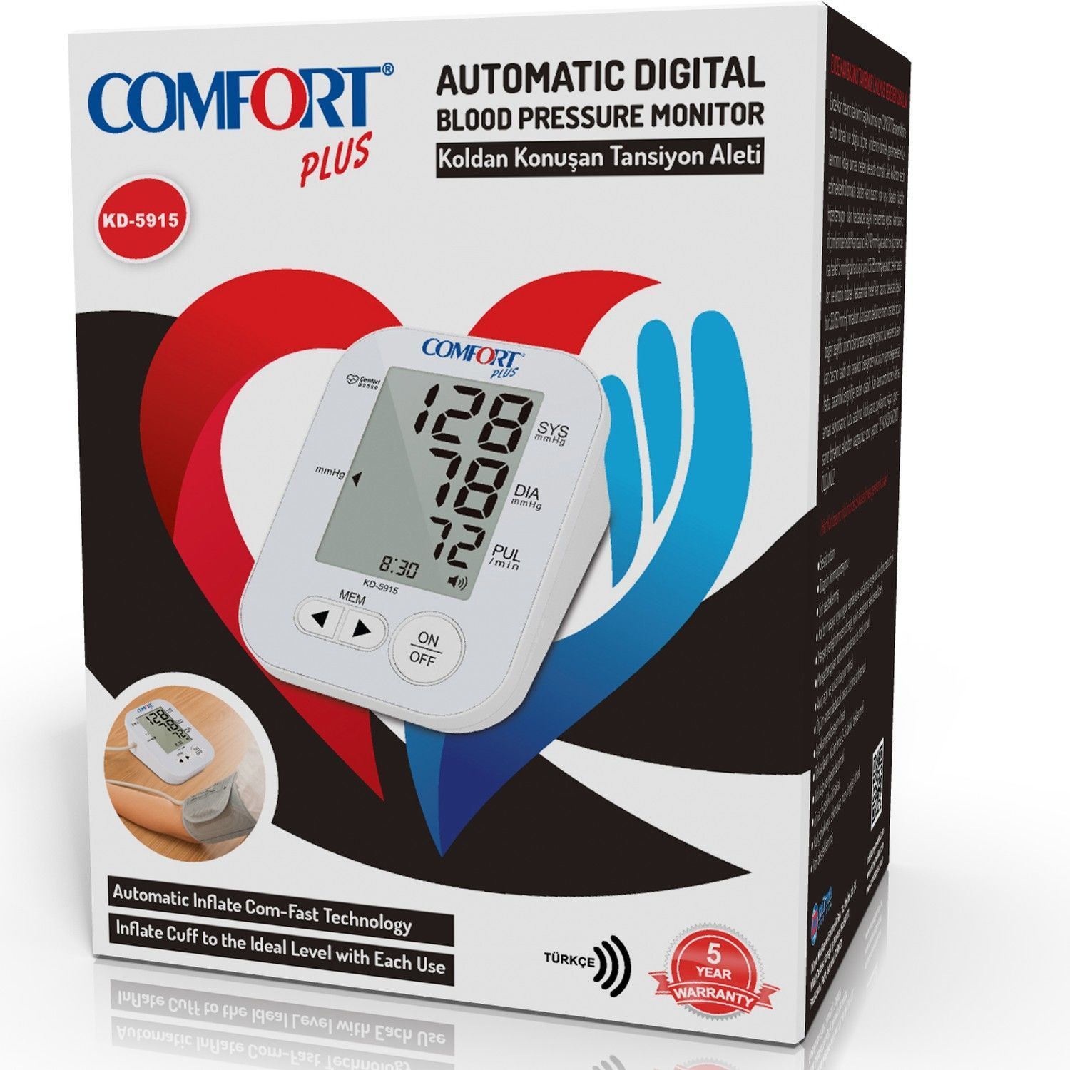 Medikaltec KD-5915 NEW Konuşan Tansiyon Aleti Medikaltec1407 - Görsel 1 (Ön görünüm)