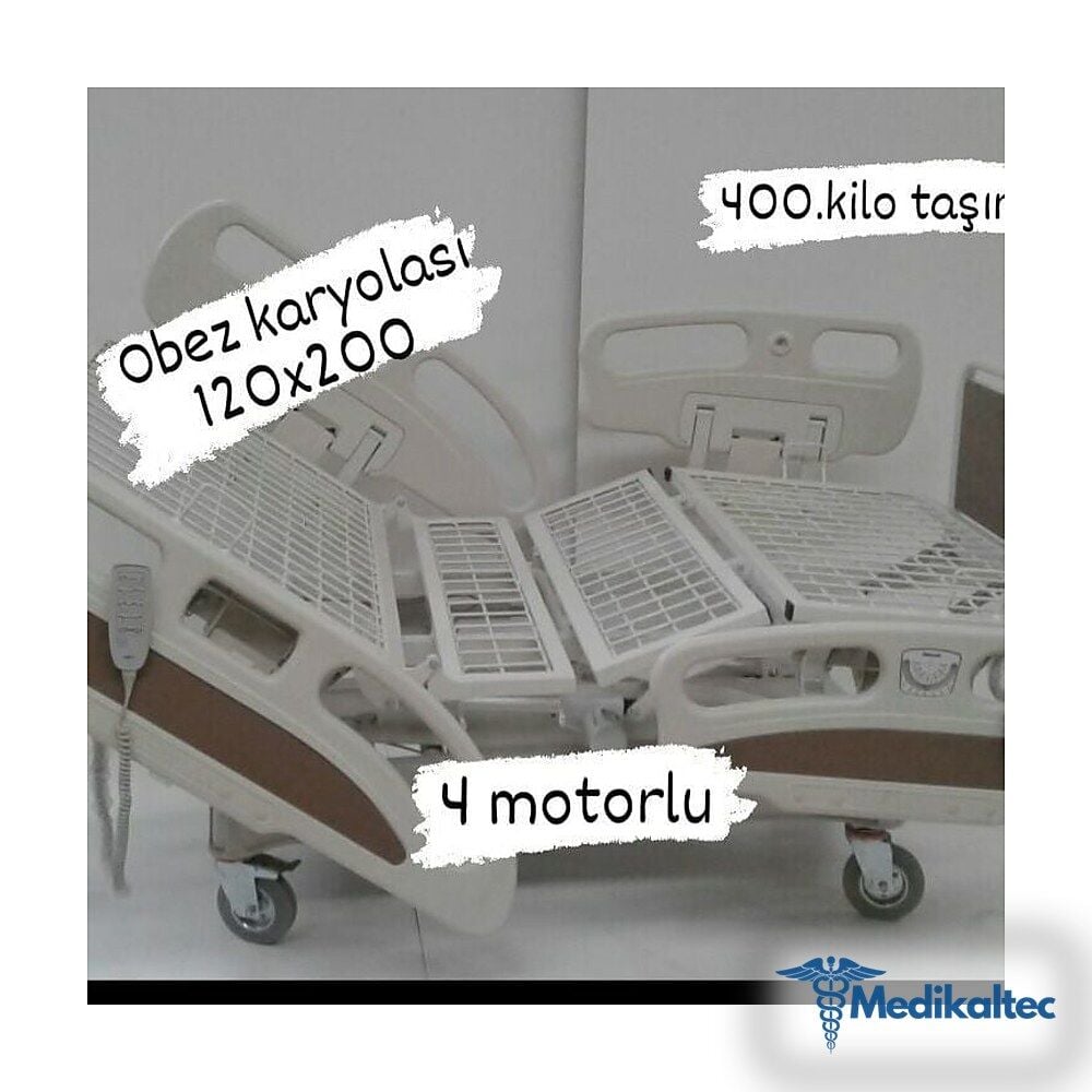 Obez Hasta Karyolası4 Motorlu Hasta Kary - Medikaltec Obez Hasta Karyolası Medikaltec6869 - Görsel 1 (Ön görünüm)