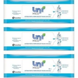 Medikaltec Unimed Antibakteriyel Perine Bölgesi Yıkama Havlusu 50 Li 3 Paket