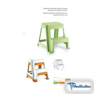 Plastik Eskabo Basamak Tabure Eskabo Esk - Medikaltec Plastik Eskabo Basamak Tabure Medikaltec9084 - Görsel 2 (Ön görünüm)