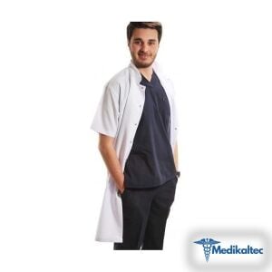 Medikaltec Erkek Dr.Hakim Yaka Vizit Önlüğü Alpaka Kumaş Medikaltec5482 - Görsel 1 (Ön görünüm)