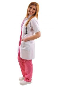 Medikaltec Bayan Dr. Hakim Yaka Vizit Önlüğü Alpaka Kumaş Medikaltec5502 - Görsel 1 (Ön görünüm)