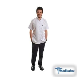 Medikaltec Erkek Hakim Yaka Labaratuvar Önlüğü (Alpaka) Medikaltec5508 - Görsel 1 (Ön görünüm)