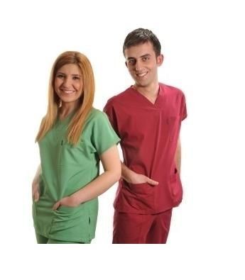Medikaltec Dr.Gerys Modeli Terikoton ince Kumaş Tek Üst Forma