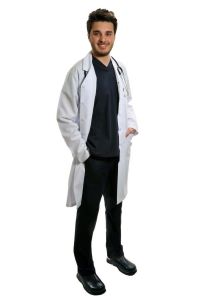 Medikaltec Erkek Doktor Klasik Yaka Vizit Önlüğü Alpaka Kumaş Medikaltec5526 - Görsel 1 (Ön görünüm)