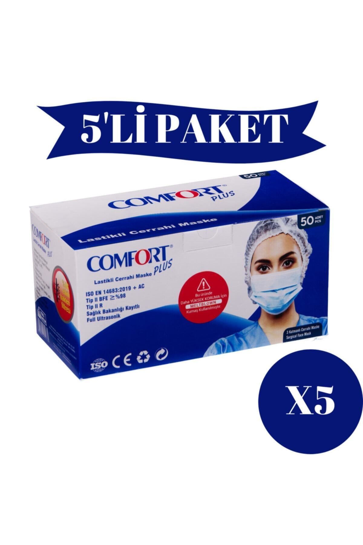 Medikaltec 3 Katlı Cerrahi Maske Full Ultrasonic Meltblown Filitreli Telli Maske (250 ADET) 5 Paket 50’li Medikaltec2455 …