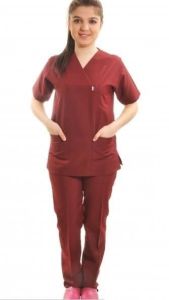 Medikaltec Zarf Yaka Cerrahi Takım Terikoton İnce Kumaş