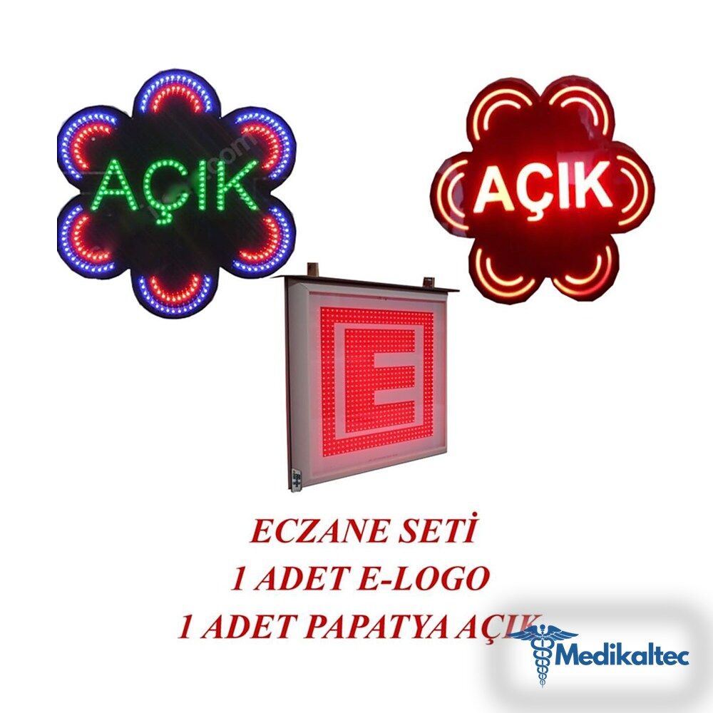 Medikaltec Eczane Led E-logo Ve Animasyonlu Papatya Açık Yazısı Medikaltec2460 - Görsel 1 (Ön görünüm)