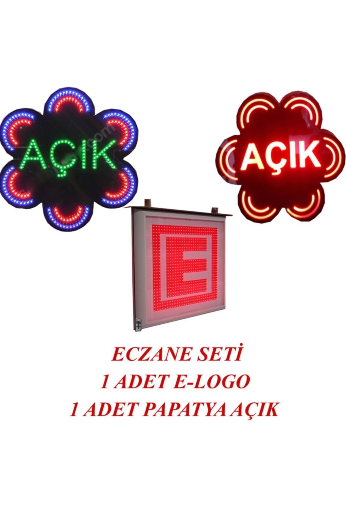 Medikaltec Eczane Led E-logo Ve Animasyonlu Papatya Açık Yazısı