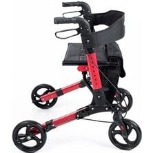 Medikaltec  Comfort Plus DM-9102 Kırmızı Lüx Alüminyum Rolatör
