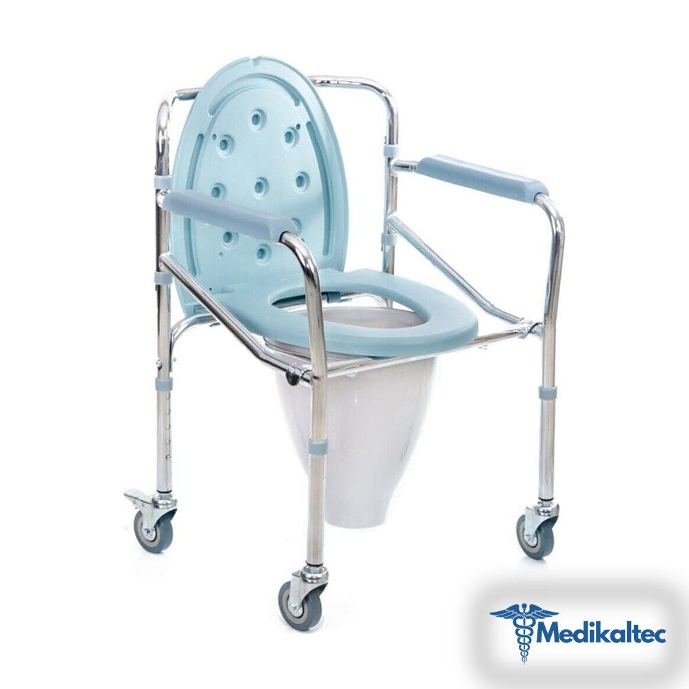 Medikaltec Uzun Kovalı Komot Sandalye Medikaltec3469 - Görsel 1 (Ön görünüm)