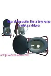 Medikaltec Taharet Musluklu Portatif Tuvalet Çadır Ön Görünüm